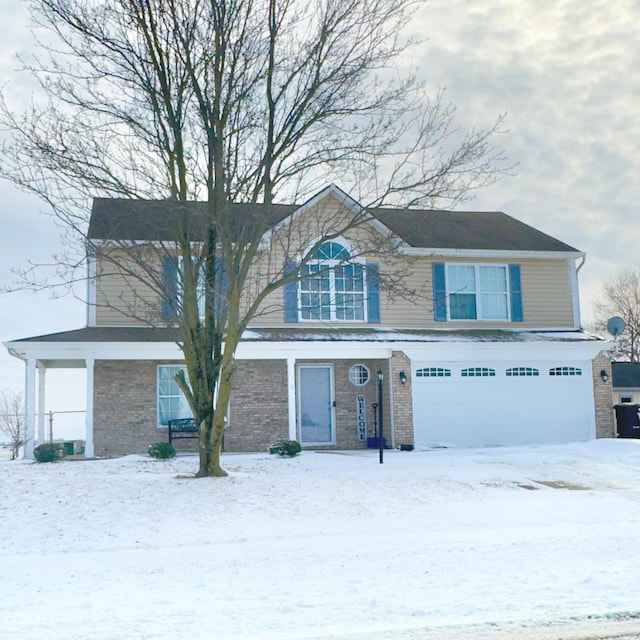 view of front of house featuring a garage