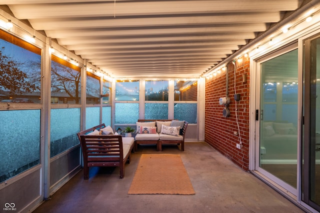 view of sunroom