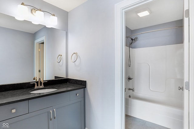 bathroom with shower / bath combination and vanity