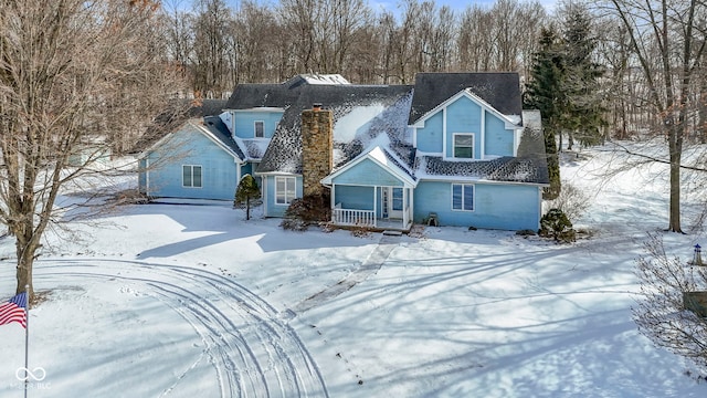 front of property featuring a porch