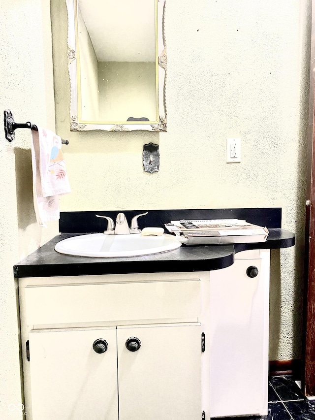 600 N Meridian St, Brazil, IN 47834 - bathroom featuring vanity and tile patterned floors