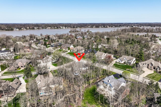 8845 Otter Cove Cir, Indianapolis, IN 46236 - aerial view of residential area with a large body of water