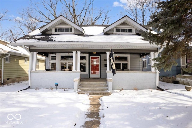 bungalow with covered porch