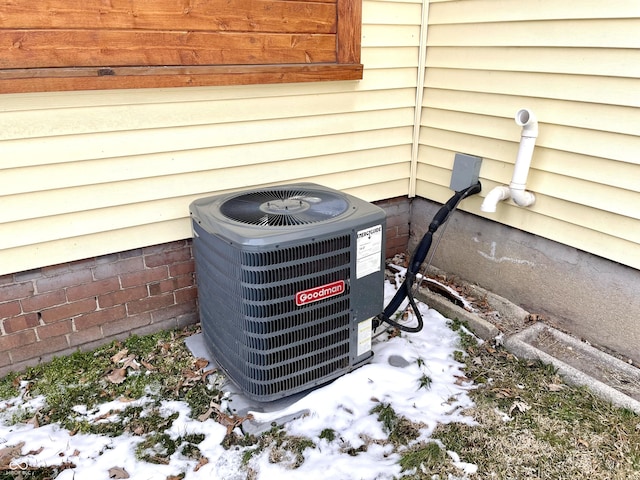 exterior details with central AC unit