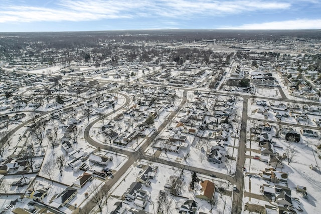 view of snowy aerial view