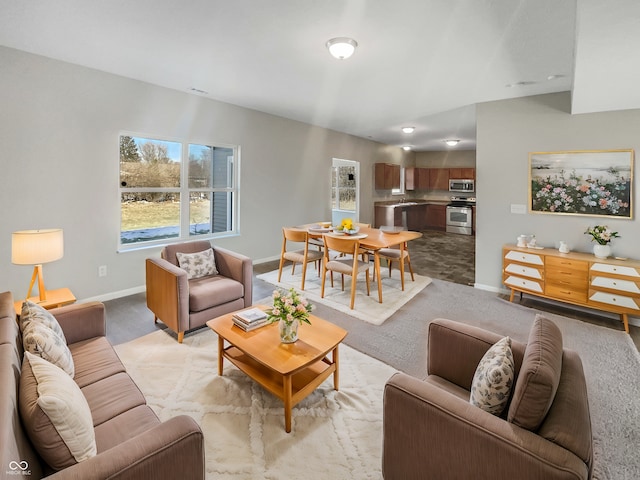 view of carpeted living room