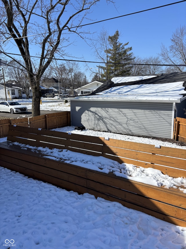 exterior details featuring fence