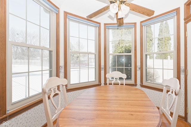 sunroom / solarium with plenty of natural light