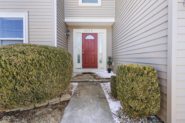 view of doorway to property