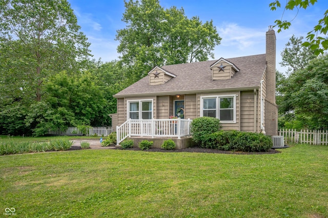 6865 Meadow View Dr, Lawrence, IN 46226 - cape cod-style house with roof with shingles and a chimney