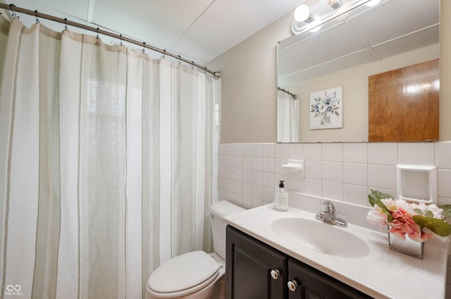6865 Meadow View Dr, Lawrence, IN 46226 - full bath with vanity and tile walls
