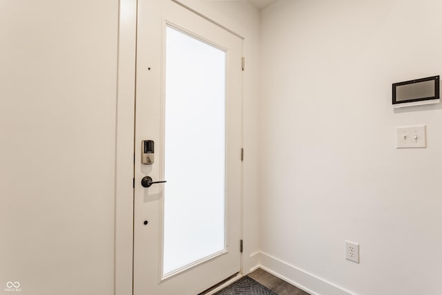 entryway with baseboards