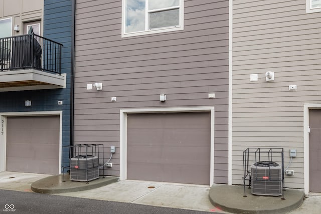 garage with cooling unit