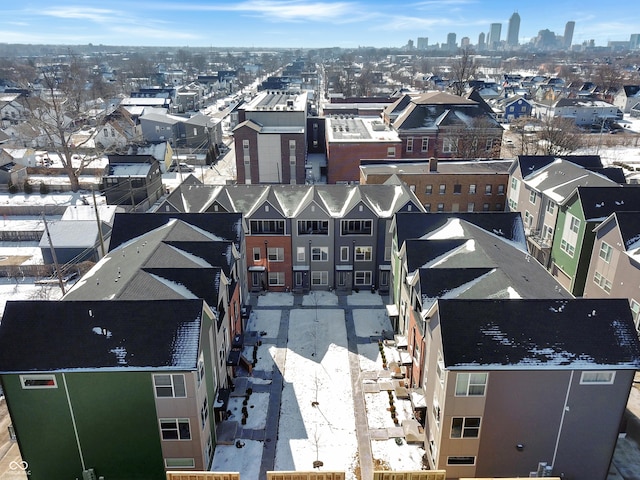 aerial view with a view of city