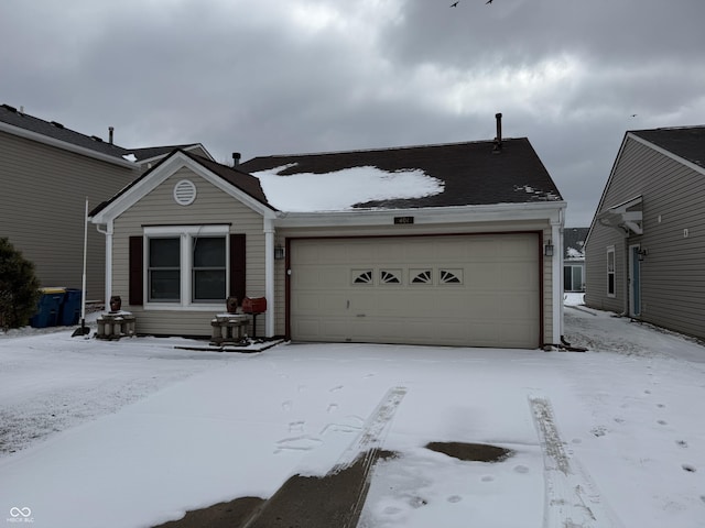 view of front of home featuring a garage