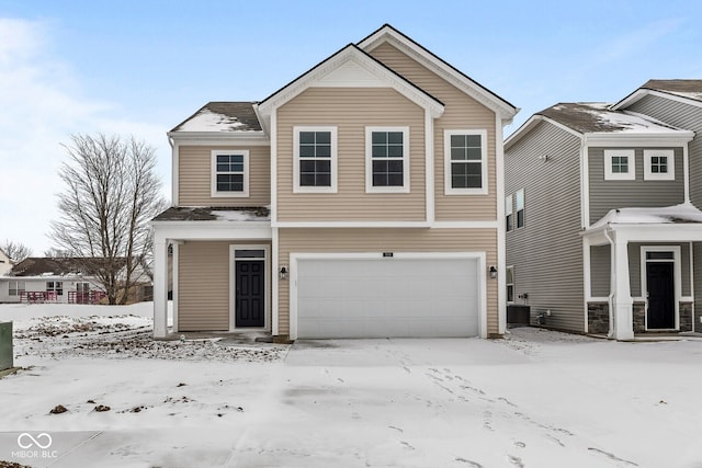 view of front of home featuring a garage