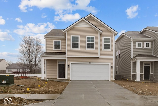 5119 Rolling Meadow Blvd, Indianapolis, IN 46237 - view of front of house featuring driveway and an attached garage