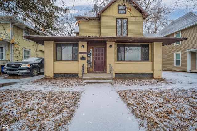 view of front of property with brick siding