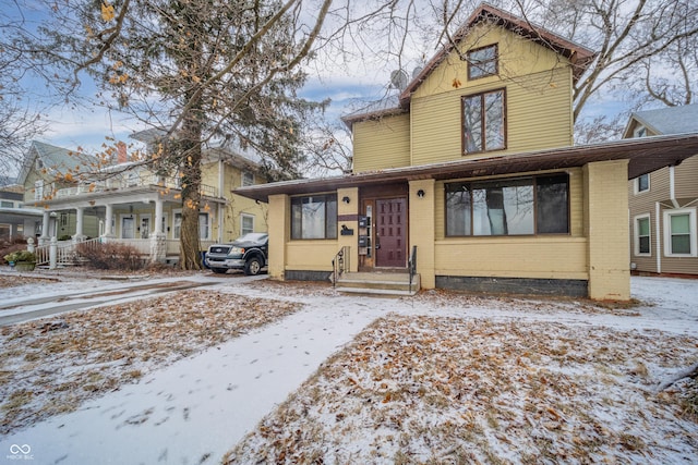 view of front of property with brick siding