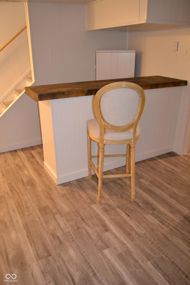 interior space featuring light wood-type flooring