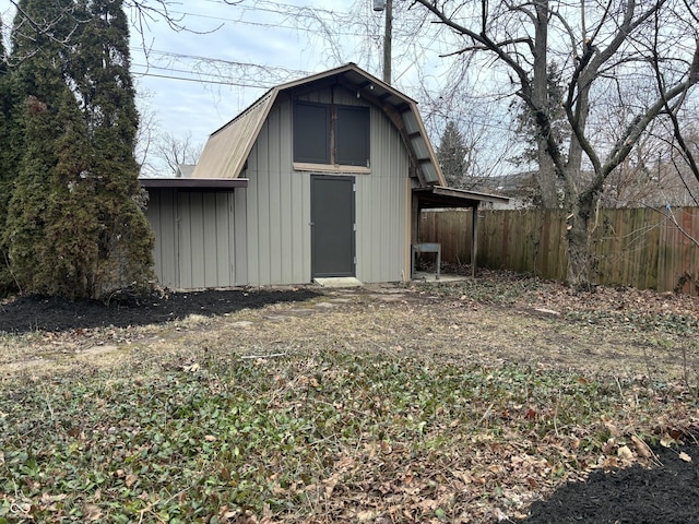 view of outdoor structure