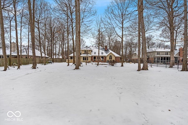 view of snowy yard