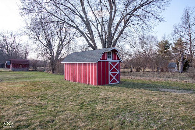 view of shed