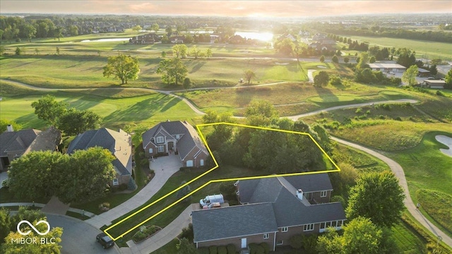 aerial view with a residential view