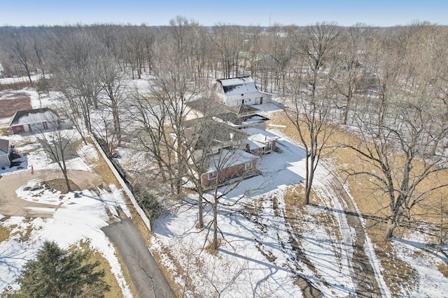 view of snowy aerial view