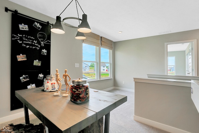 2134 Boxwood Dr, Greenfield, IN 46140 - dining room featuring light carpet and baseboards