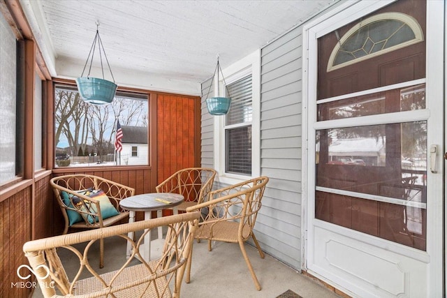 view of sunroom