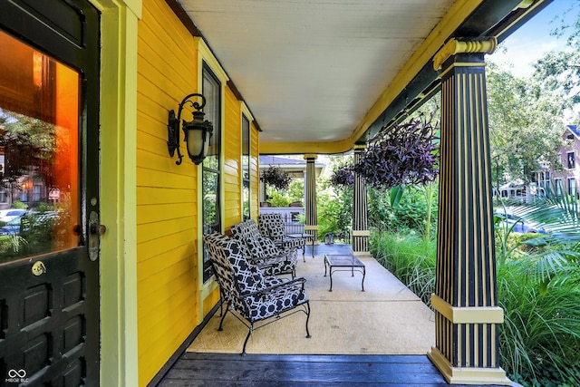 view of patio / terrace with a porch