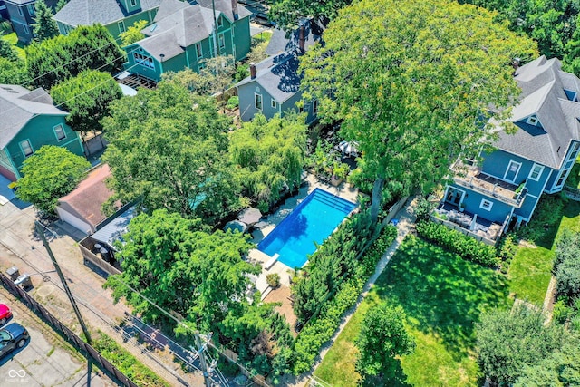 bird's eye view featuring a residential view