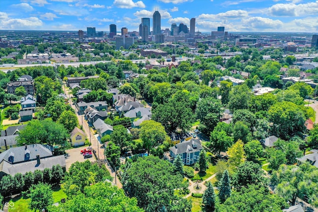 bird's eye view featuring a view of city