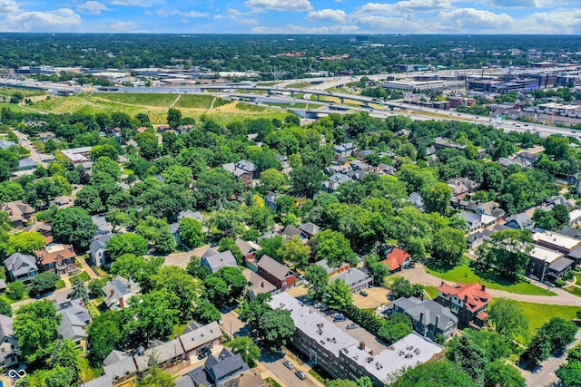 bird's eye view with a residential view