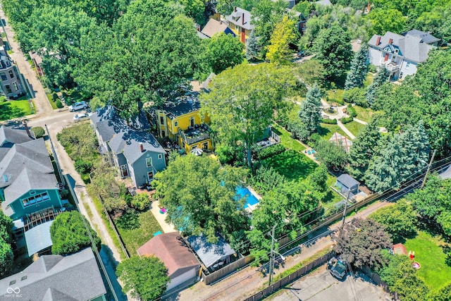 drone / aerial view featuring a residential view