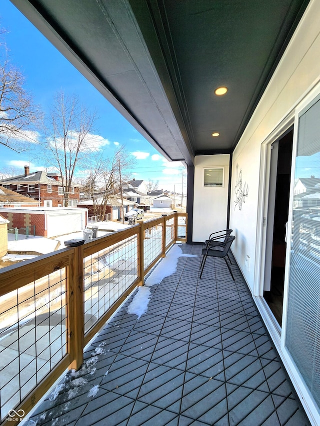 1046 Nelson Ave, Indianapolis, IN 46203 - snow covered back of property featuring a residential view