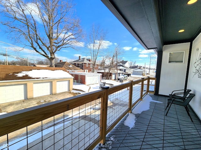1046 Nelson Ave, Indianapolis, IN 46203 - snow covered back of property with a residential view