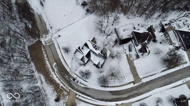 view of snowy aerial view