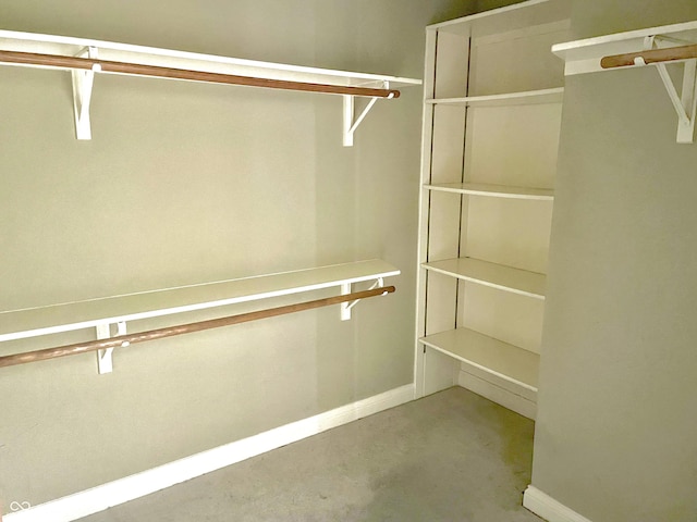 view of walk in closet