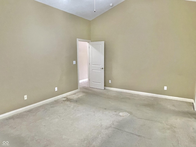 empty room with baseboards