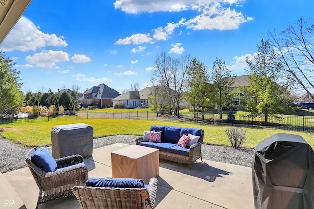2110 Cheviot Ct, Greenwood, IN 46143 - view of patio / terrace with outdoor lounge area and area for grilling
