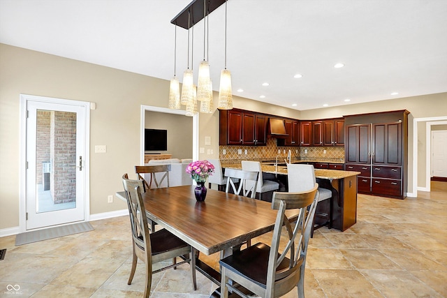 2110 Cheviot Ct, Greenwood, IN 46143 - dining space with baseboards and recessed lighting