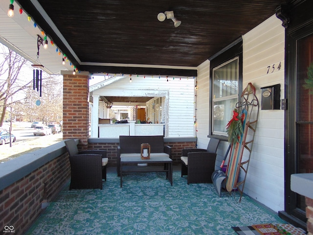 view of patio / terrace with an outdoor living space