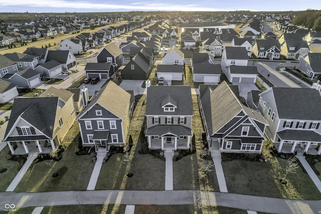 bird's eye view with a residential view