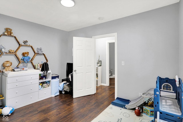 recreation room with wood finished floors