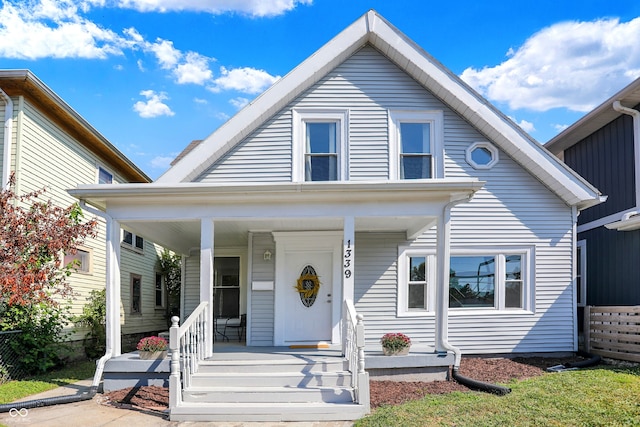 bungalow featuring a porch