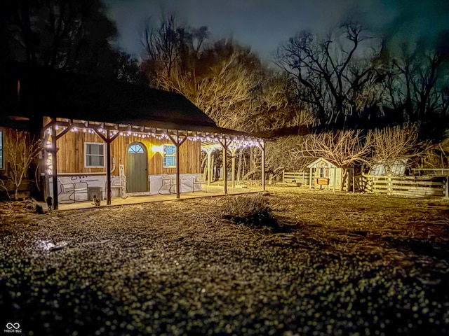 view of horse barn