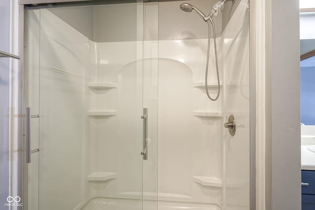 full bathroom with a stall shower