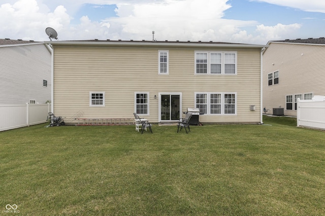 387 Legacy Blvd, Greenwood, IN 46143 - rear view of house featuring central AC unit